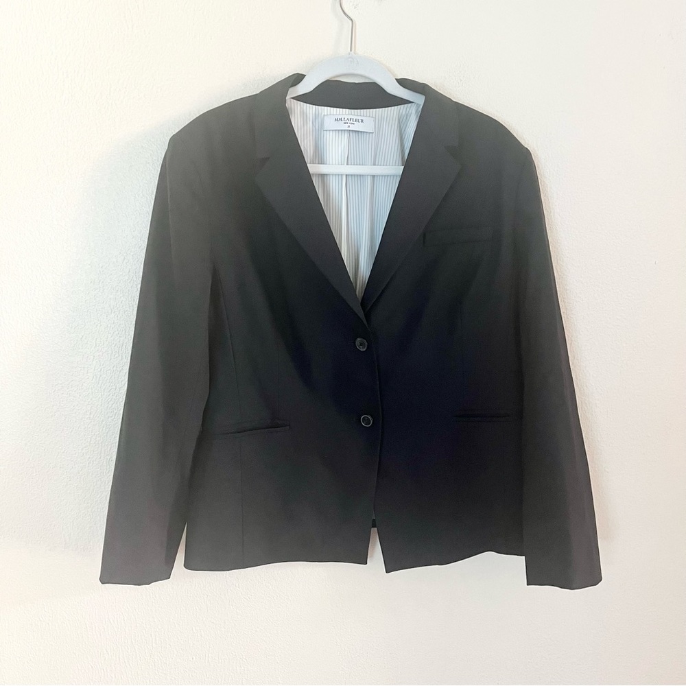 M. M. Lafleur black wool blazer Sz 14